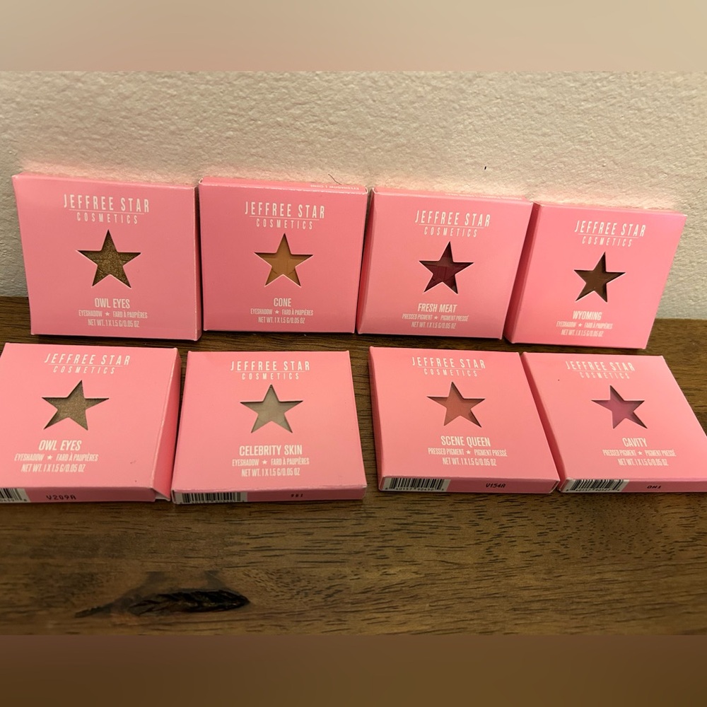 NIB NEW Jeffree Star Eyeshadow Pressed Pigment Lot of 8